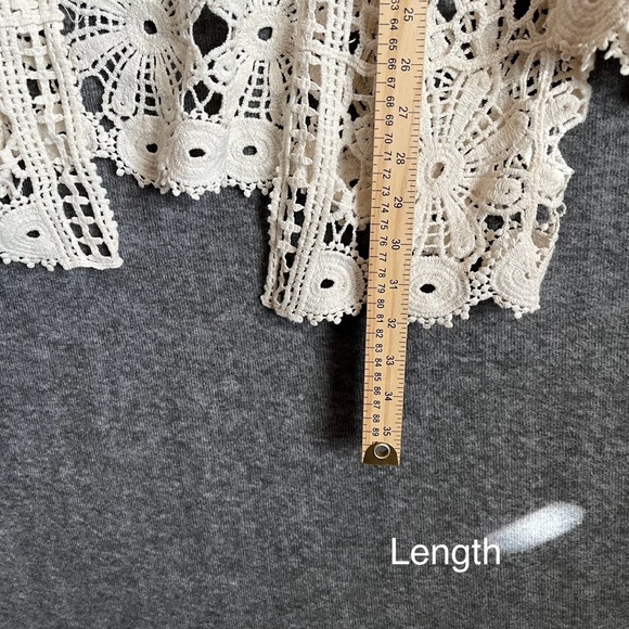 Rebellion Again Open Front Crochet Cardigan Kimono - Picture 8 of 9